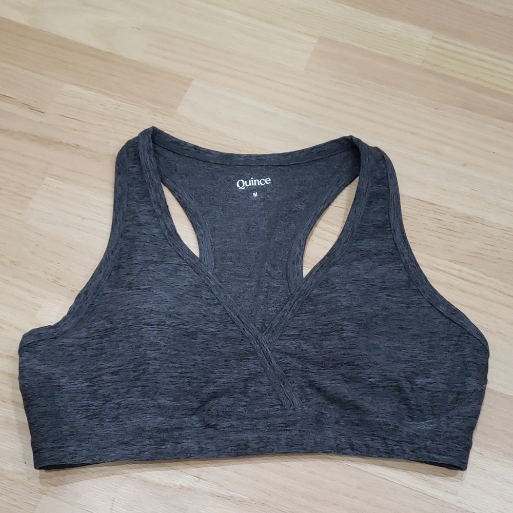 Quince Ultra Soft V Neck Racerback Bra